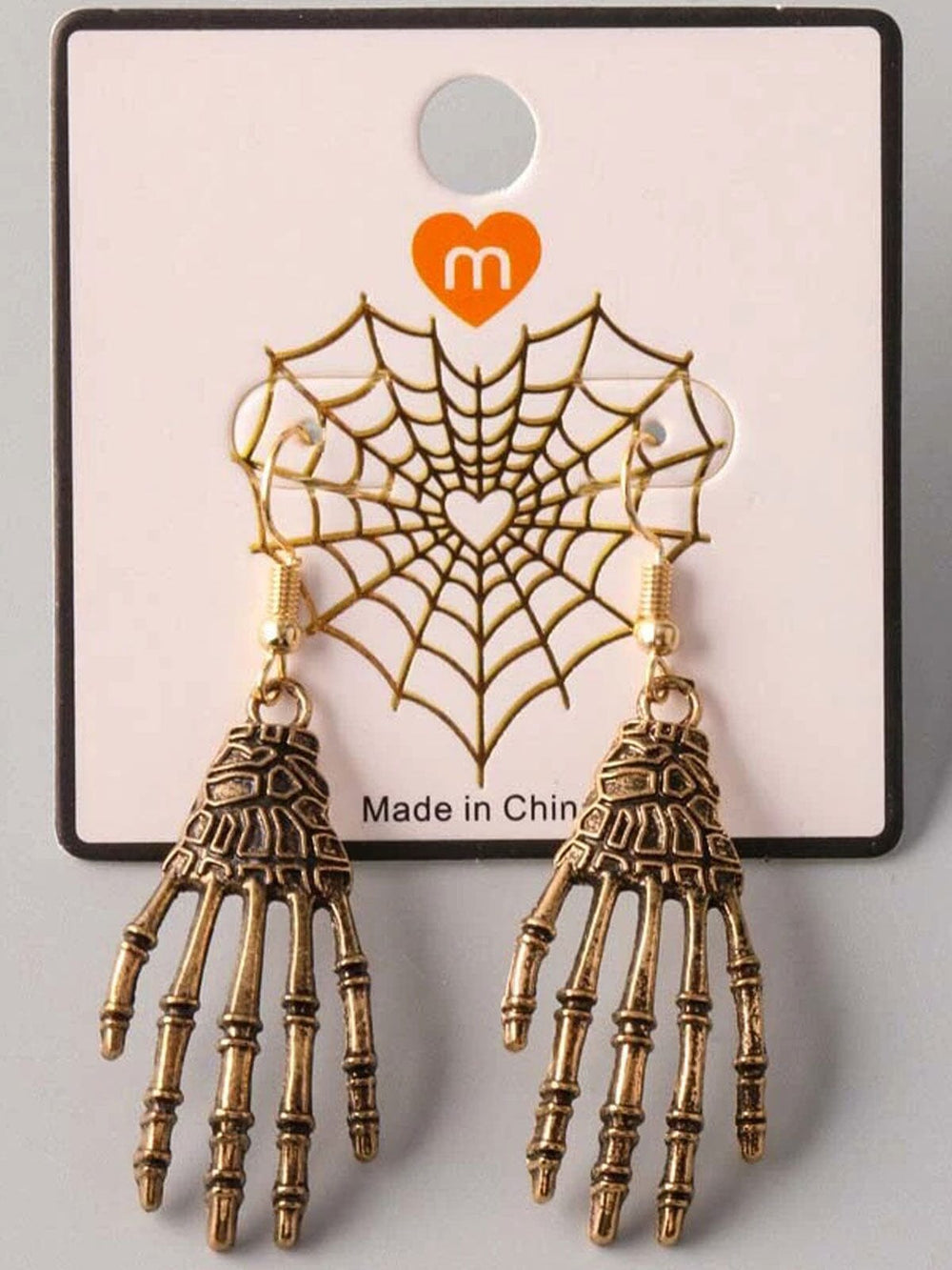 FASHION SKELETON HANDS WASHED EARRINGS