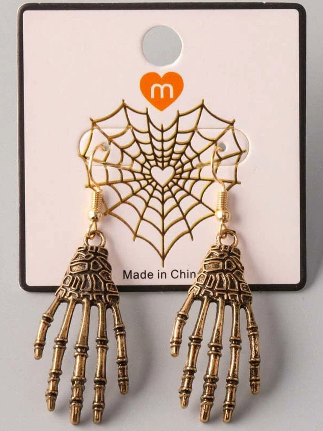 FASHION SKELETON HANDS WASHED EARRINGS