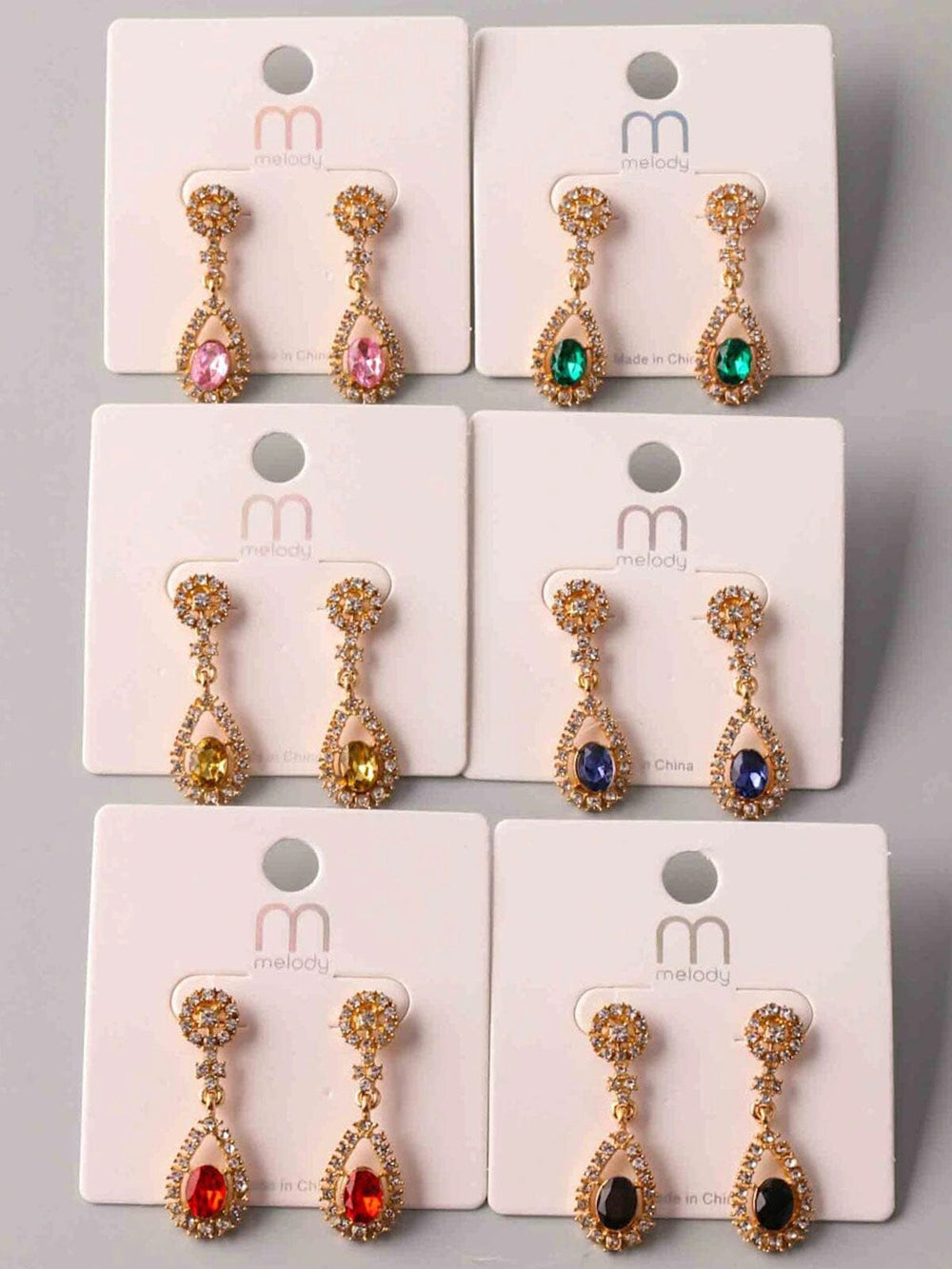 FASHION ASSORTED COLORS STUDS EARRINGS