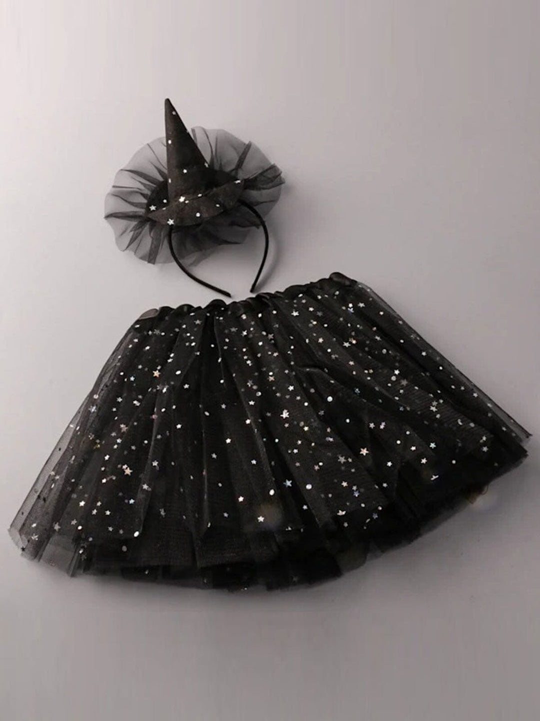 HALLOWEEN 2PC COSTUME SET SHIMMER WITH HEADBAND AND TUTU SKIRT