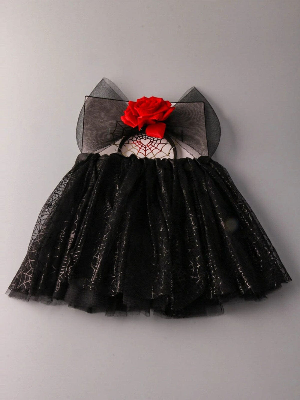 HALLOWEEN 2PC COSTUME SET ROSE HEADBAND AND TUTU SKIRT