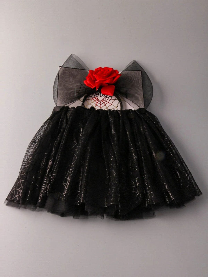 HALLOWEEN 2PC COSTUME SET ROSE HEADBAND AND TUTU SKIRT