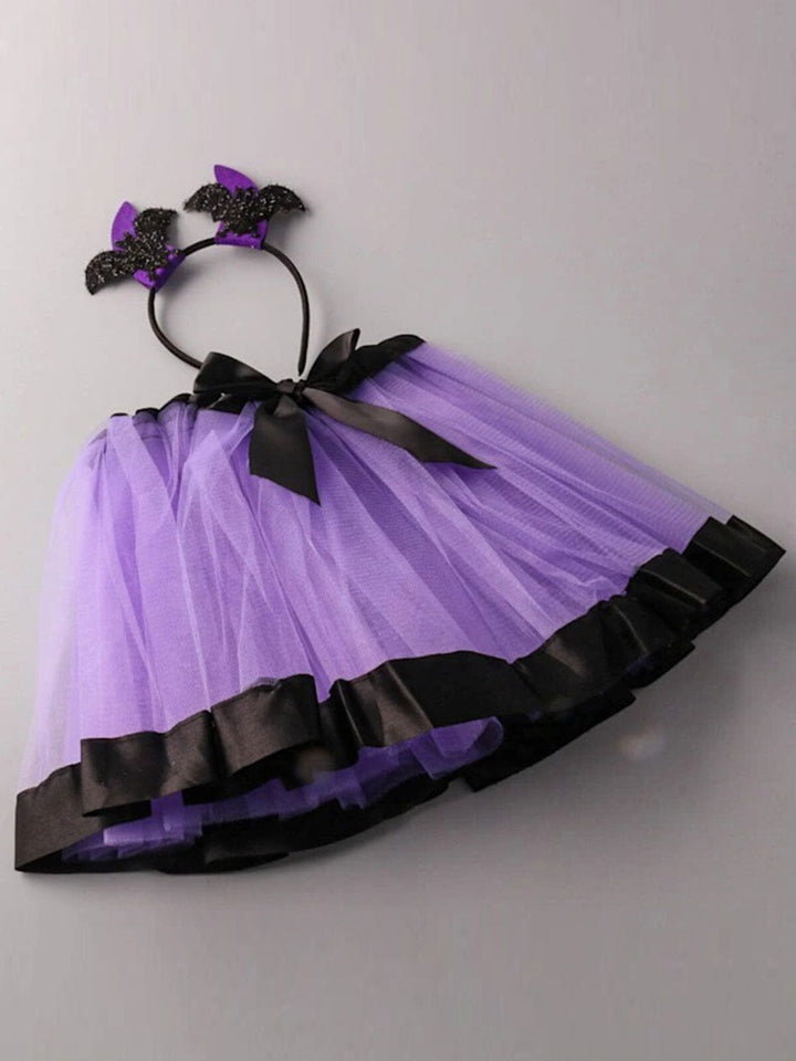 HALLOWEEN 2PC COSTUME SET WITH HEADBAND AND TUTU SKIRT