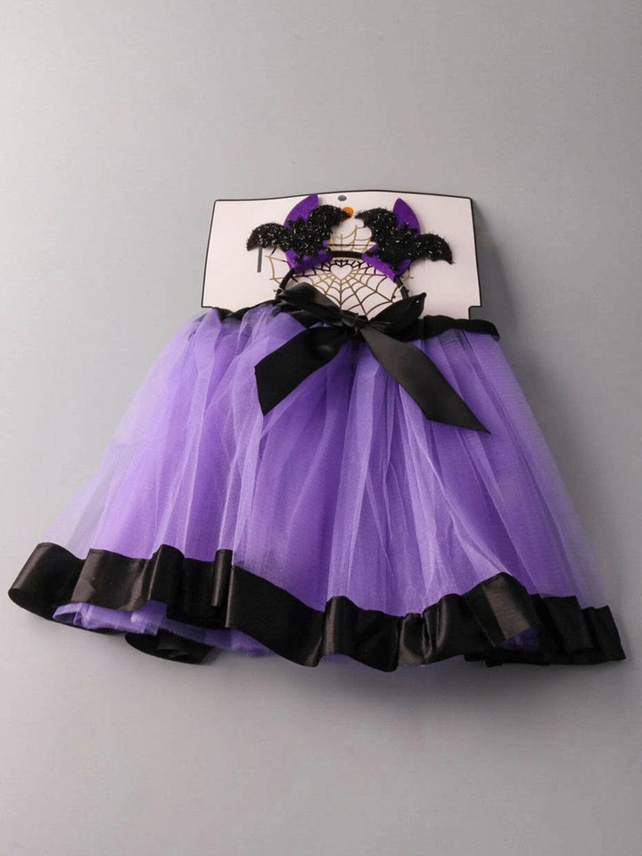 HALLOWEEN 2PC COSTUME SET WITH HEADBAND AND TUTU SKIRT