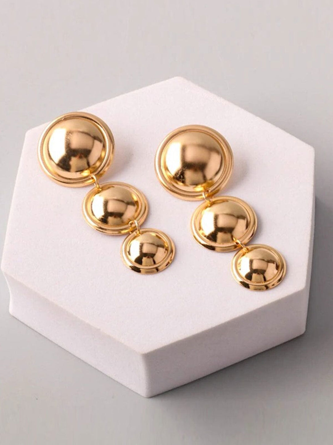 FASHION GOLD & SILVER HANGING EARRINGS