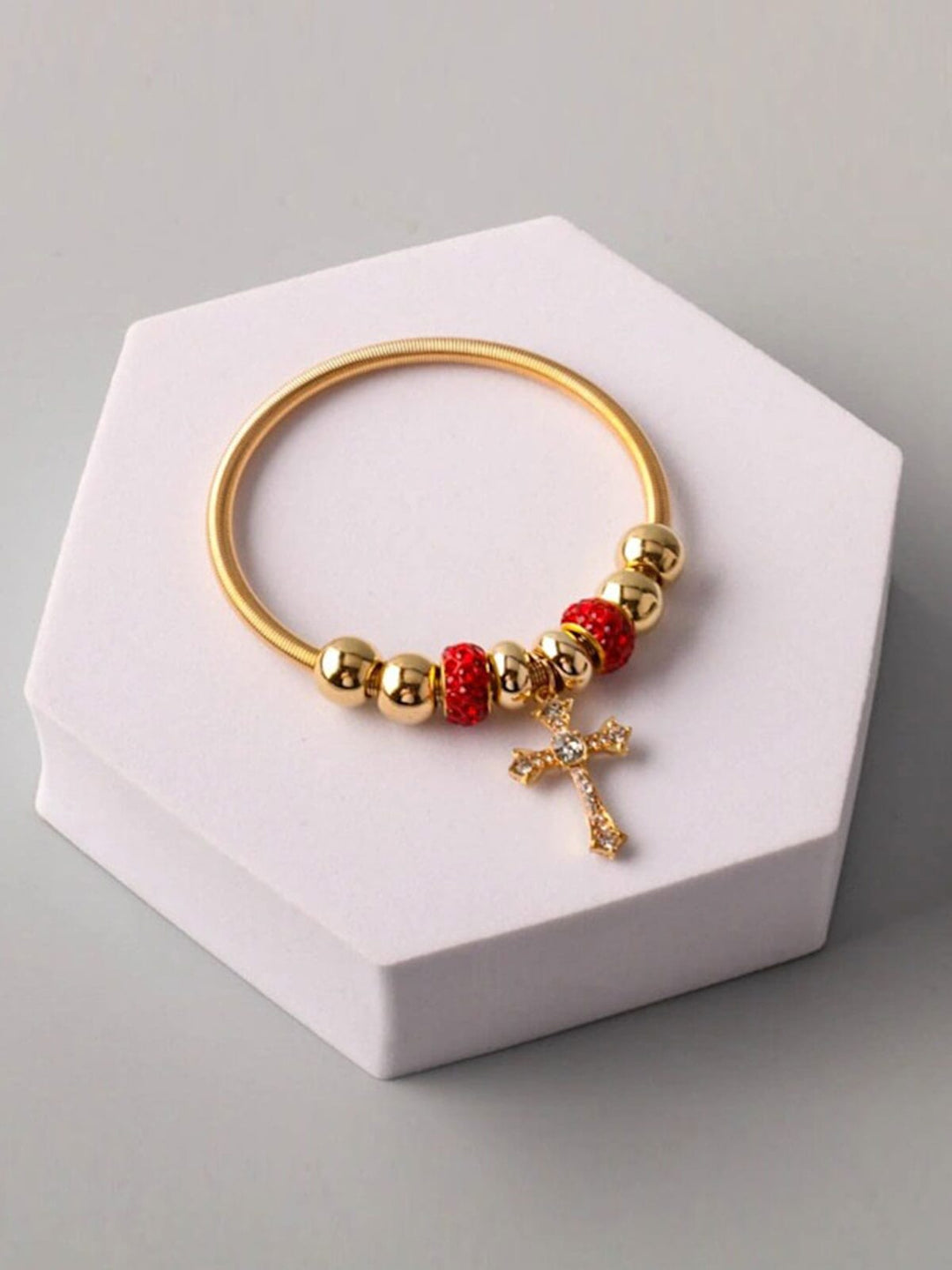 FASHION ASSORTED COLORS CROSS BRACELET