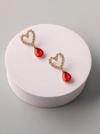 FASHION ASSORTED HEART HANGING EARRINGS