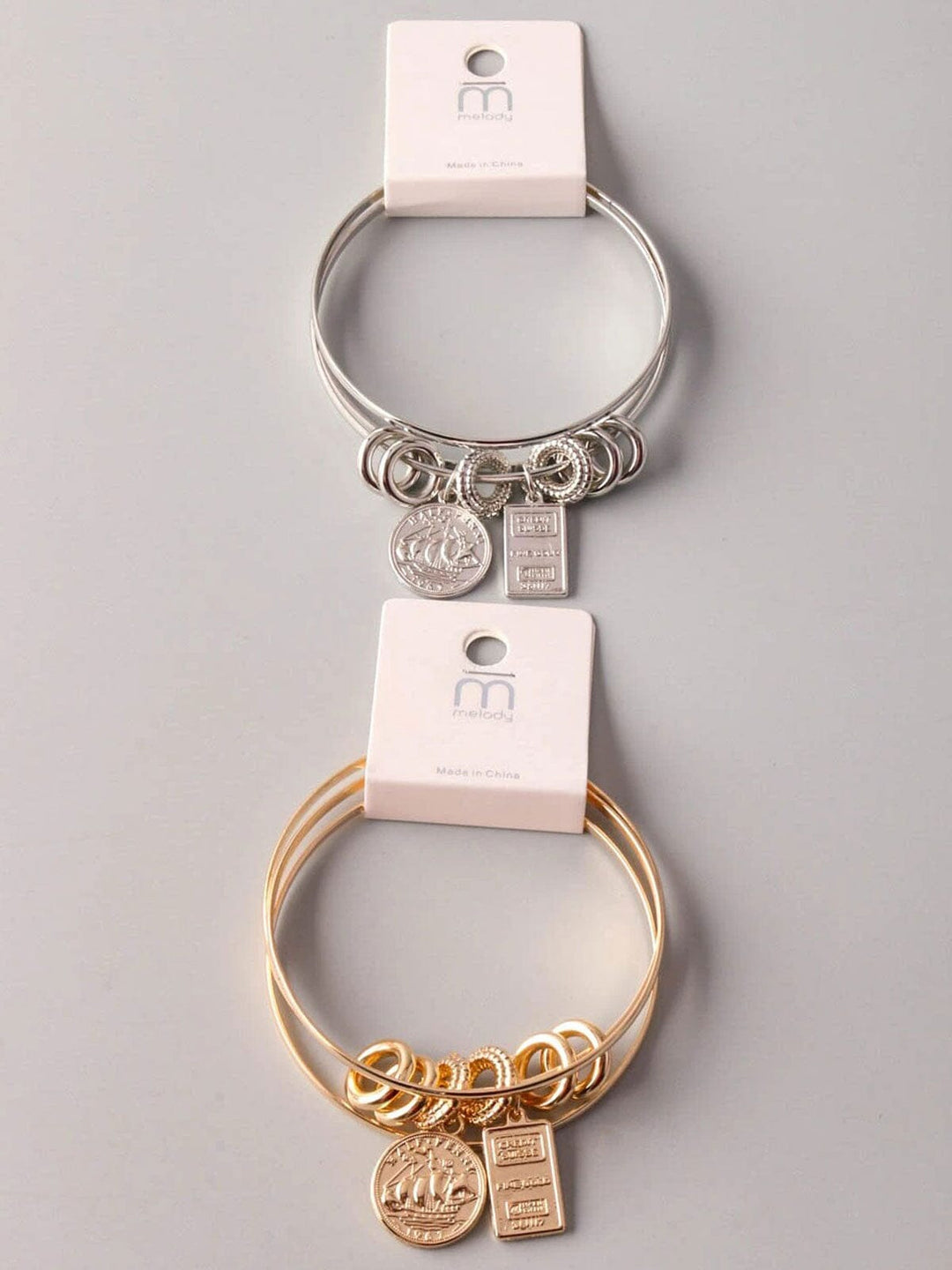 FASHION SILVER & GOLD MULTI BRACELETS