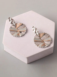 FASHION GOLD & SILVER HANGING EARRINGS