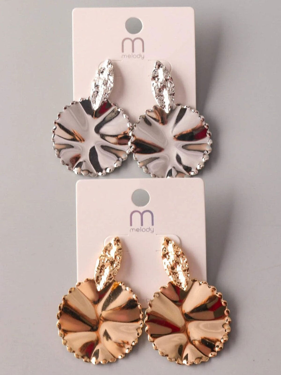 FASHION GOLD & SILVER HANGING EARRINGS