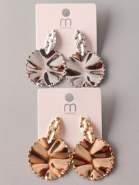 FASHION GOLD & SILVER HANGING EARRINGS