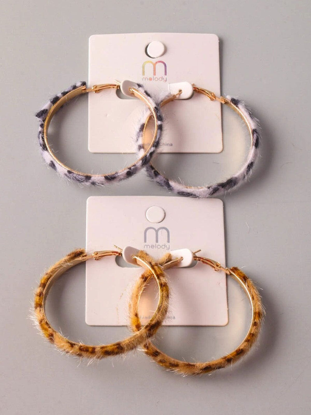 FASHION ANIMAL PRINT HOOP EARRINGS