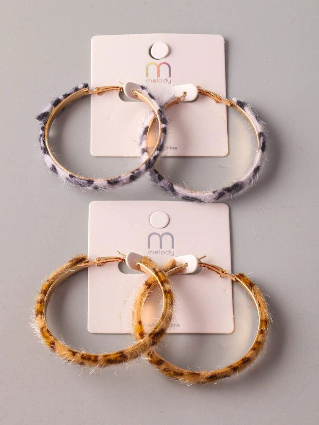 FASHION ANIMAL PRINT HOOP EARRINGS