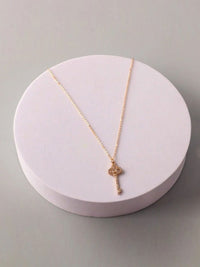 FASHION GOLD & SILVER KEY PENDANT NECKLACE