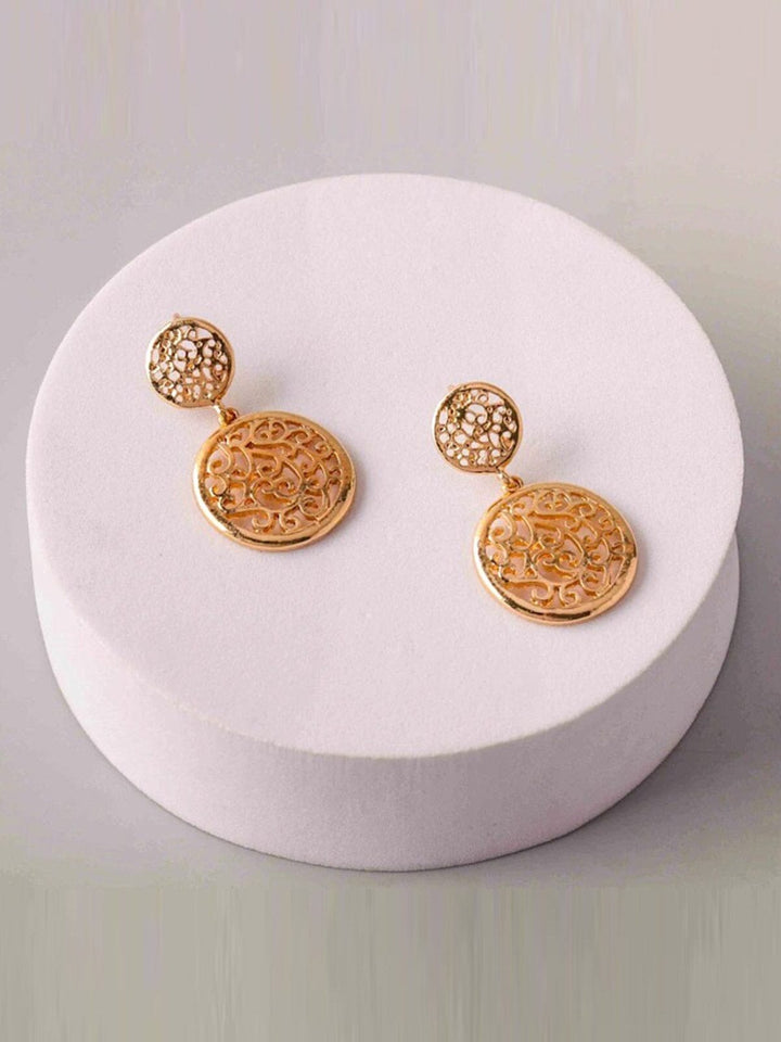 FASHION GOLD & SILVER HANGING EARRINGS