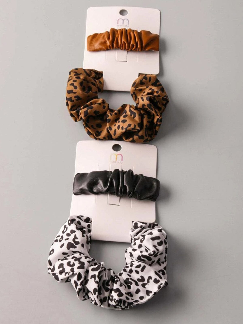 FASHION ANIMAL PRINT SCRUNCHIES & HAIR CLIP