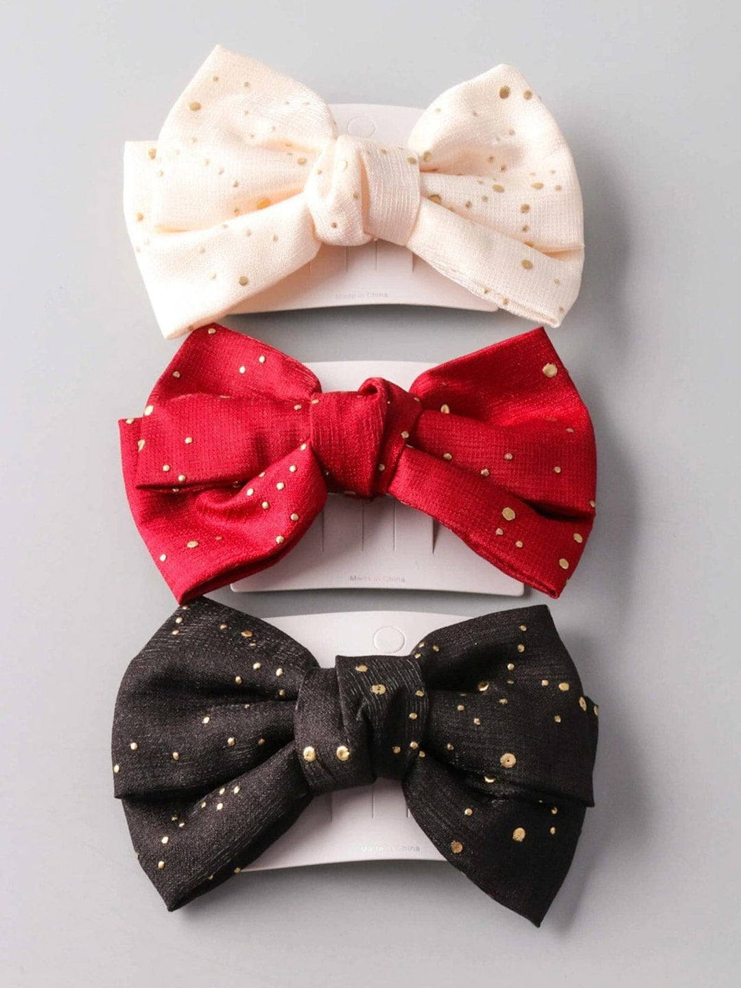 FASHION ASSORTED COLORS BOWS HAIR CLIPS