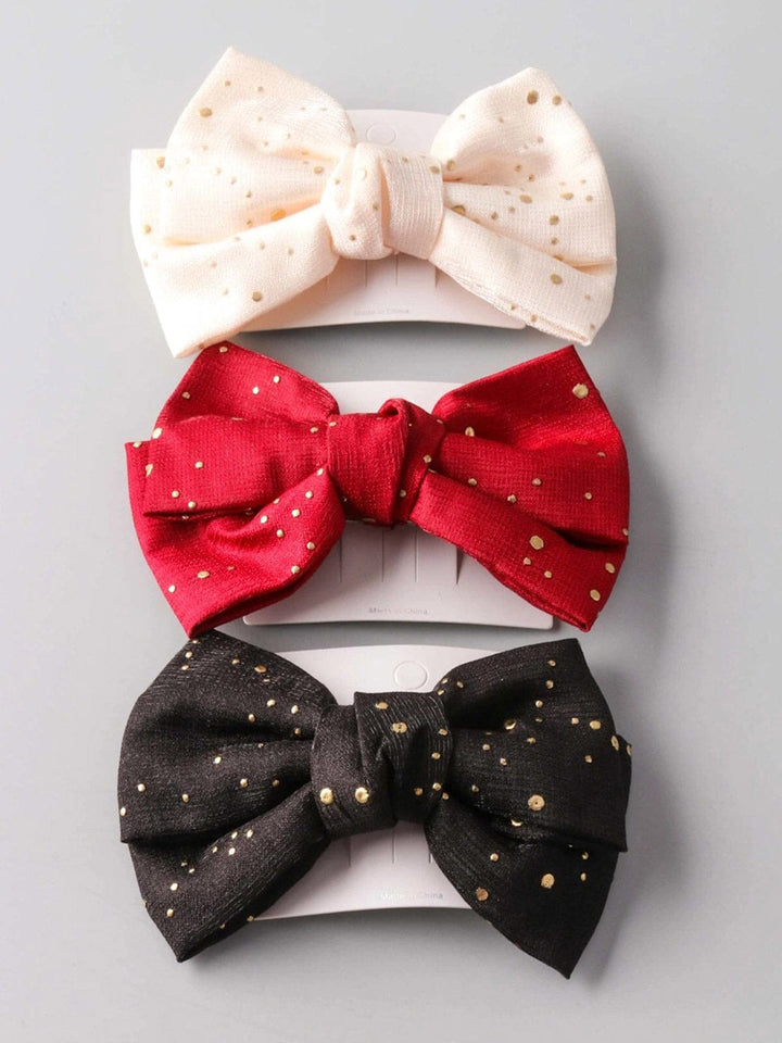 FASHION ASSORTED COLORS BOWS HAIR CLIPS