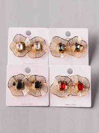 FASHION ASSORTED COLORS STONE EARRINGS