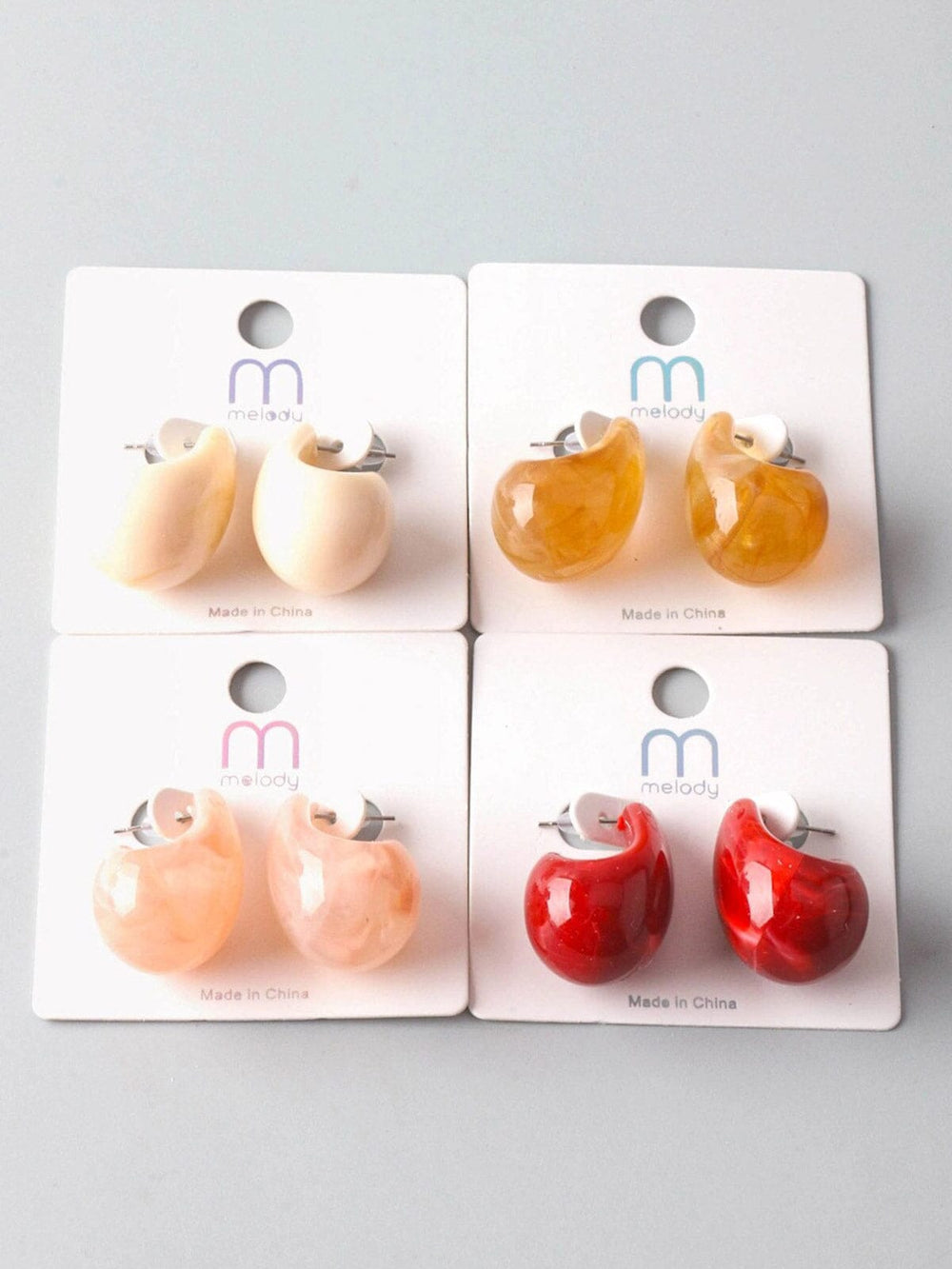 FASHION ASSORTED COLORS EARRINGS