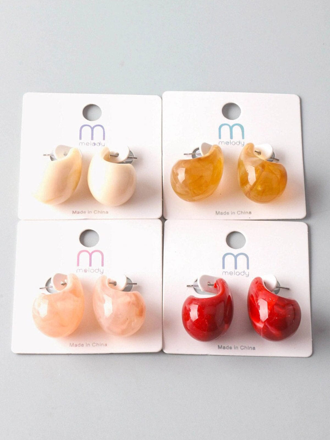 FASHION ASSORTED COLORS EARRINGS