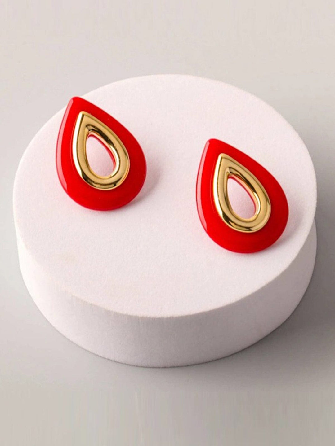 FASHION ASSORTED COLORS WATER DROP EARRINGS