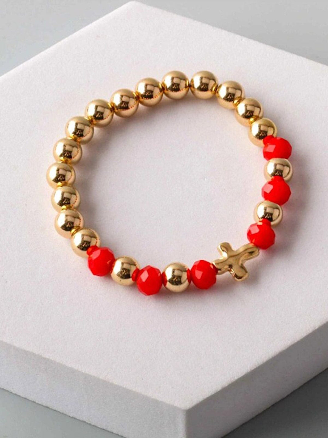 FASHION ASSORTED COLORS CROSS BRACELET