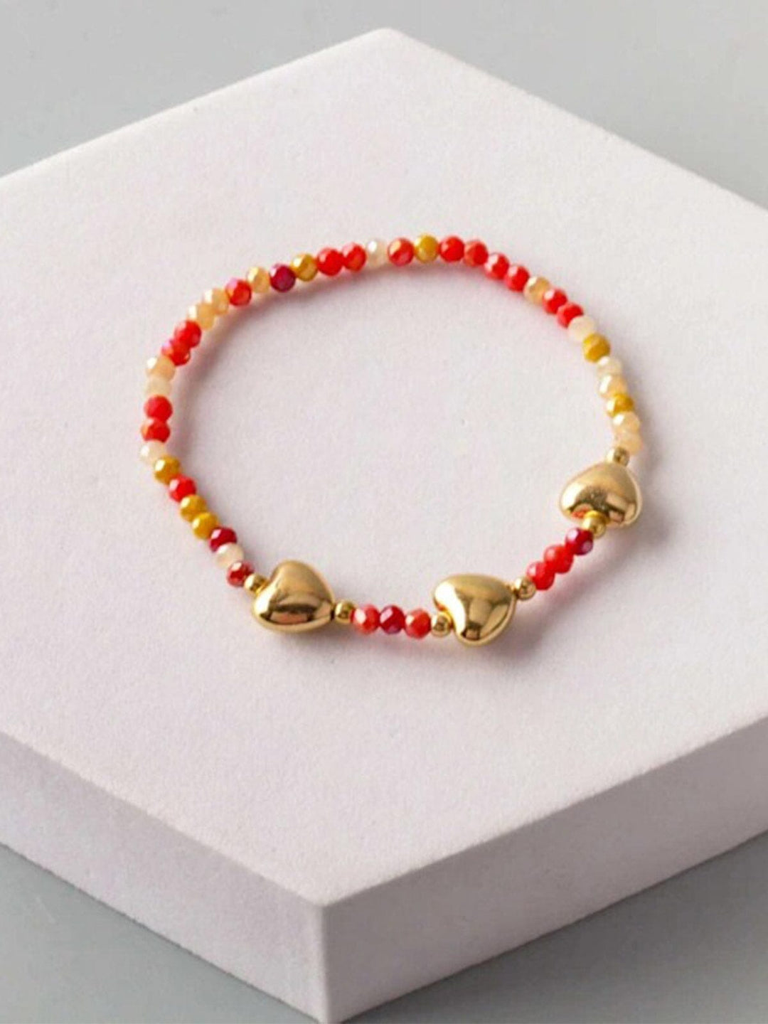 FASHION ASSORTED COLORS HEARTS BRACELET