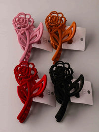 FASHION ASSORTED COLORS FLOWER CLAW HAIR CLIPS