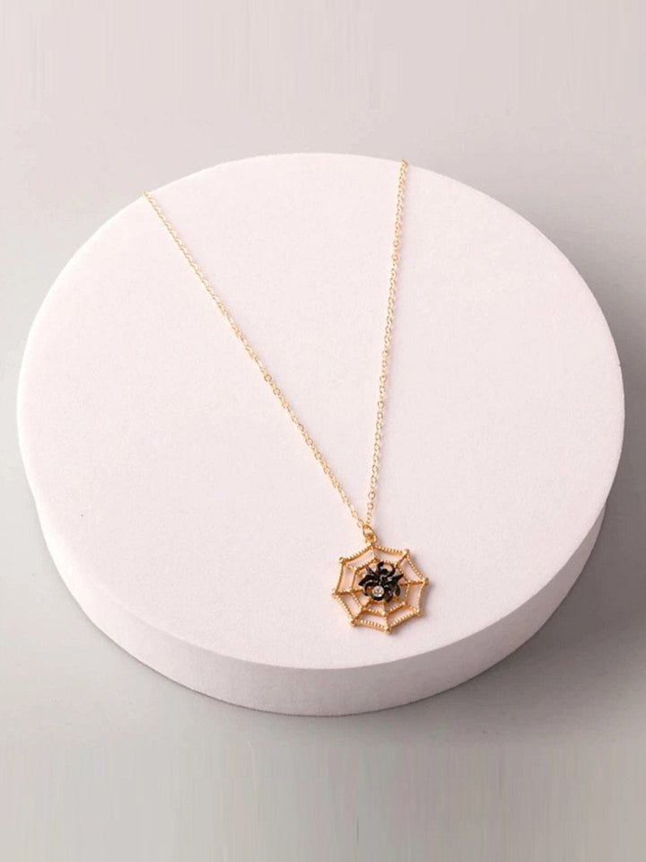 FASHION GOLD SPIDER PENDANT NECKLACE