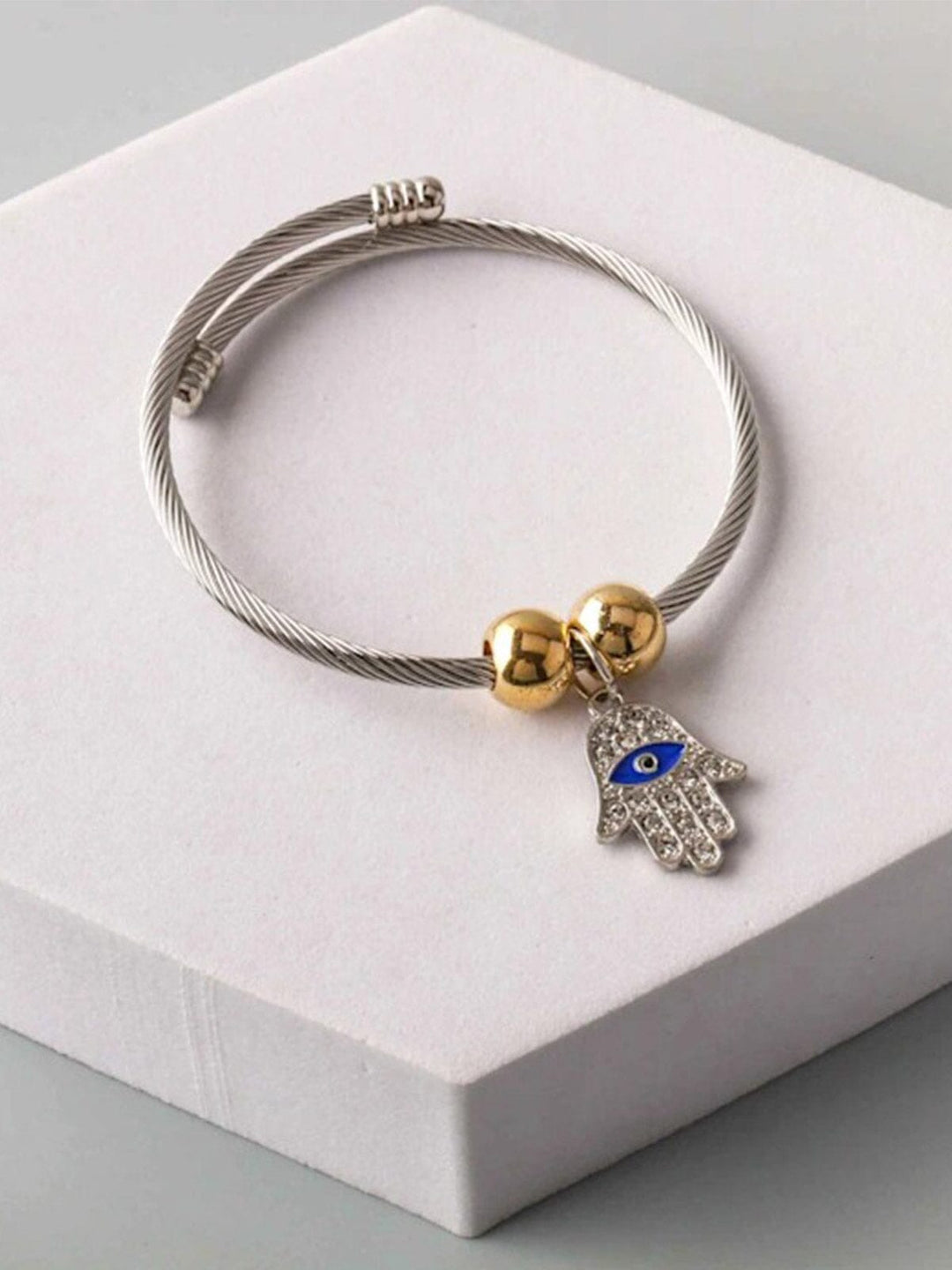 FASHION SILVER HAMSA BRACELET