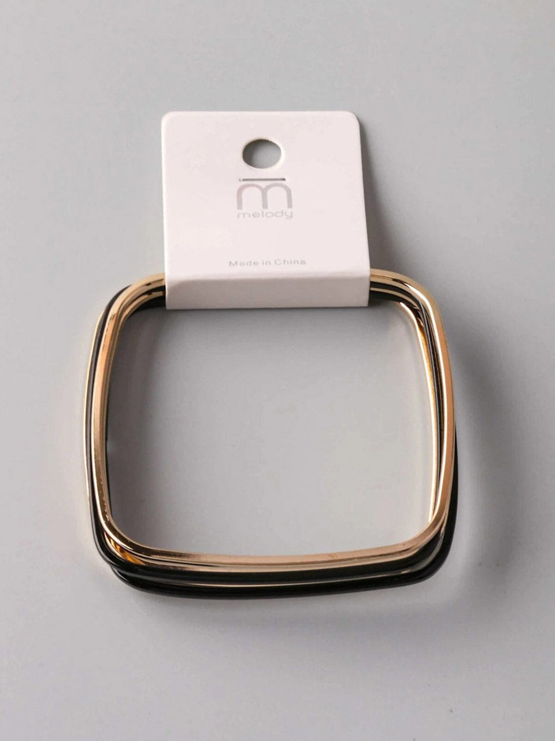 FASHION SQUARE BLACK & GOLD BRACELET