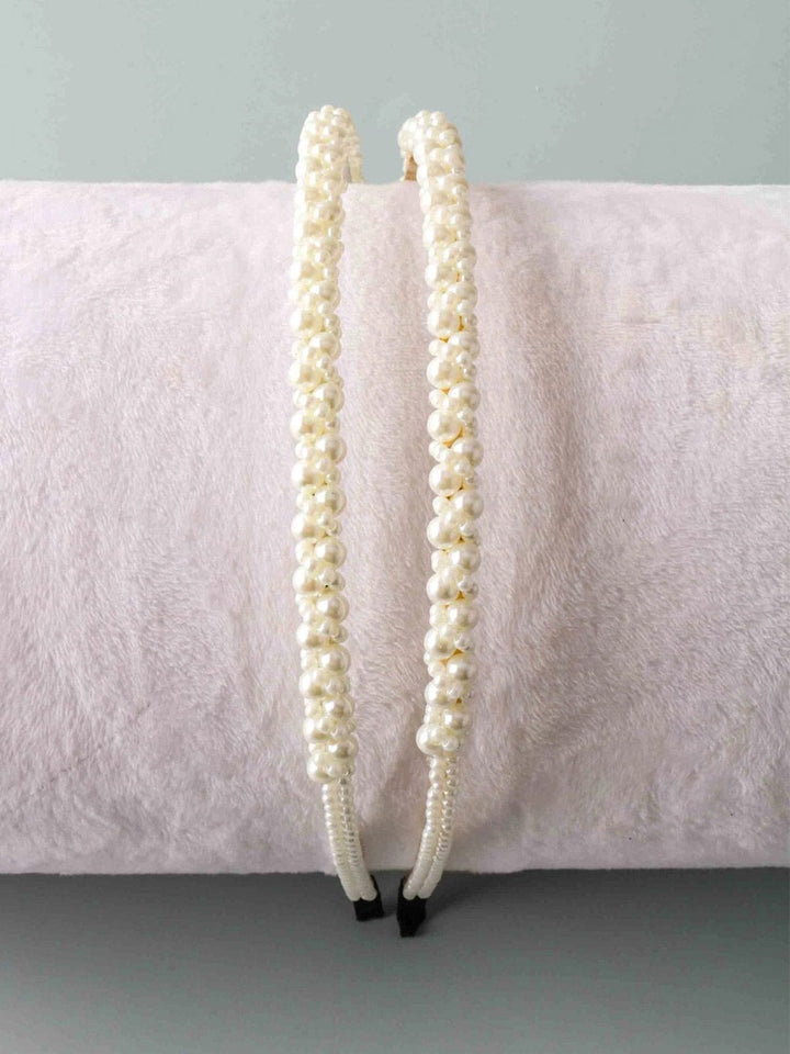 FASHION WHITE PEARL HEADBAND