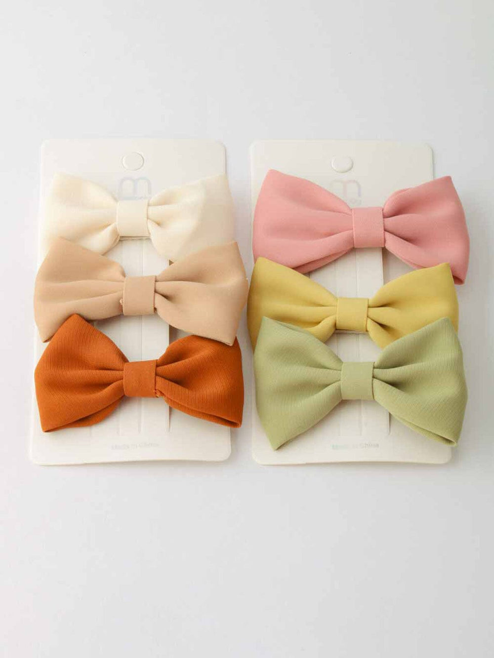 WOMEN'S ASSORTED COLORS MINI BOW HAIR CLIPS