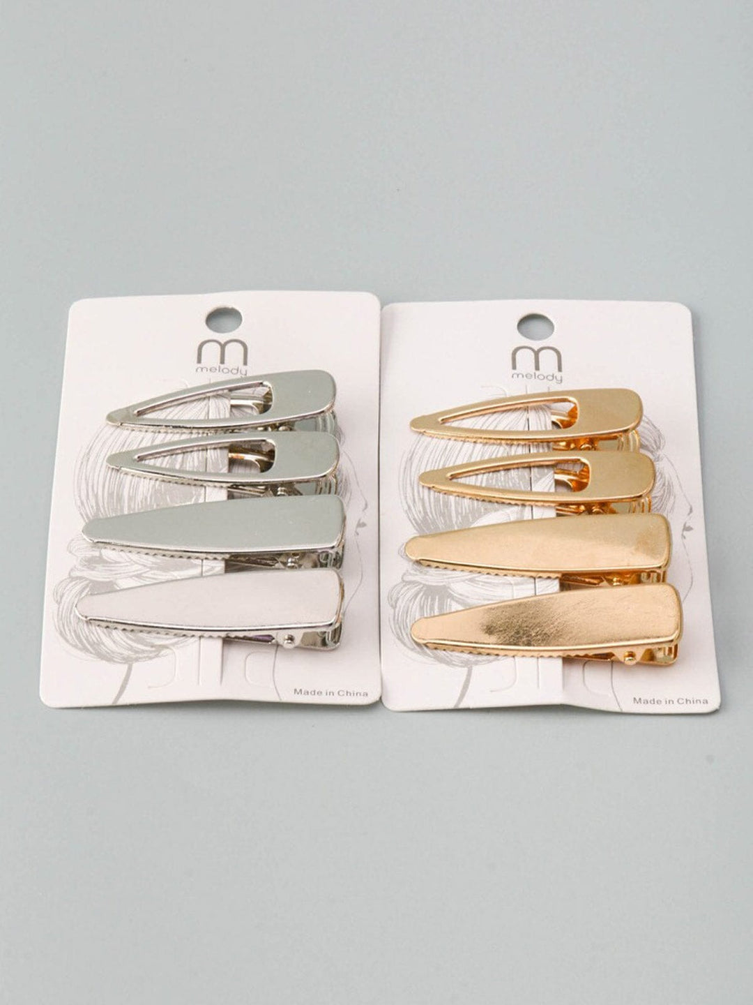 WOMEN'S GOLD & SILVER HAIR CLIPS
