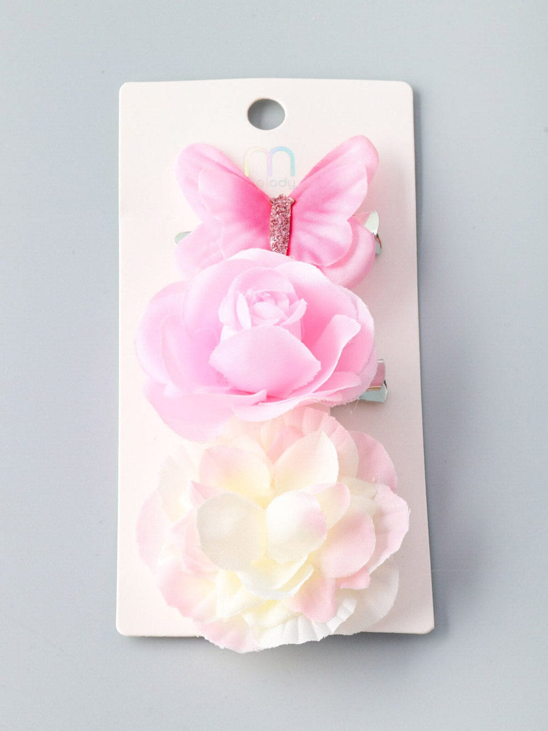 WOMEN'S MULTI COLORS FLOWER & BUTTERFLY HAIR CLIP BARRETTES