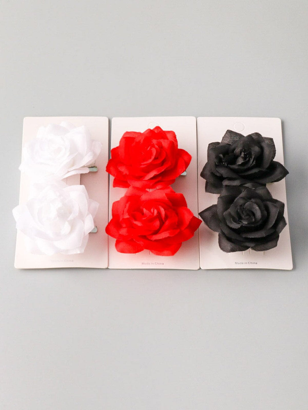 FASHION ASSORTED COLORS RUFFLE HAIR CLIPS WITH SCRUNCHIES