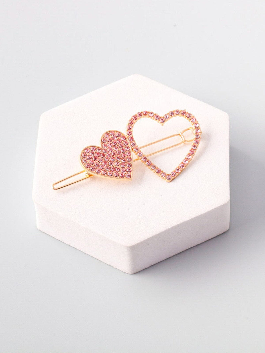 WOMEN'S ASSORTED COLORS HEART HAIR CLIPS