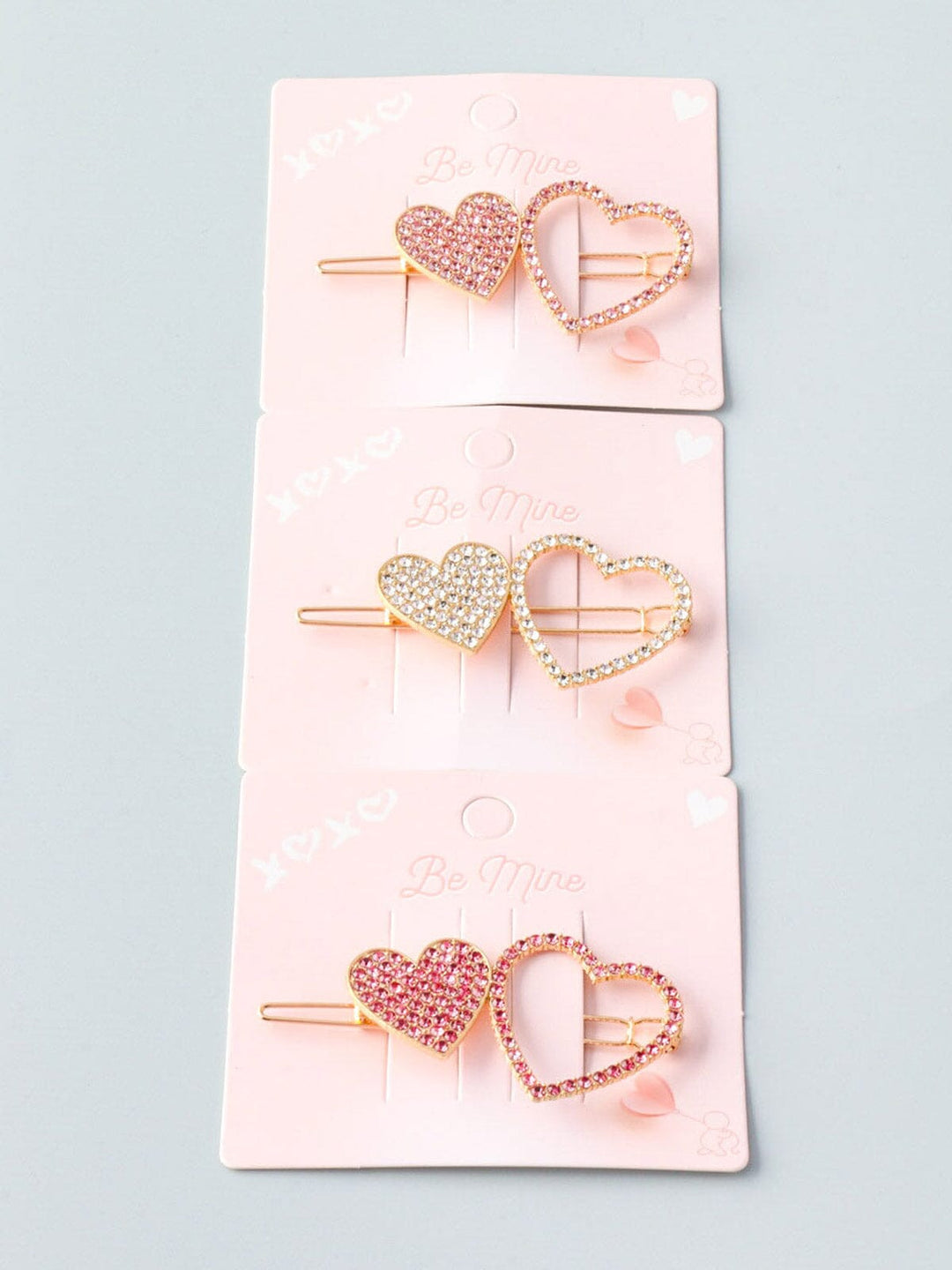 WOMEN'S ASSORTED COLORS HEART HAIR CLIPS