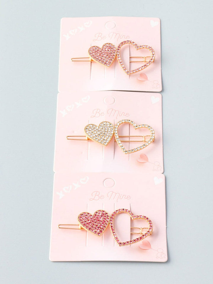 WOMEN'S ASSORTED COLORS HEART HAIR CLIPS