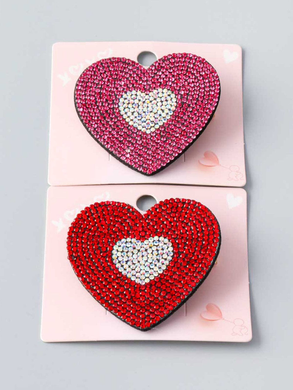 WOMEN'S ASSORTED COLORS HEART HAIR CLIPS