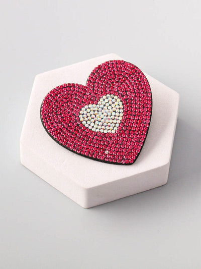WOMEN'S ASSORTED COLORS HEART HAIR CLIPS