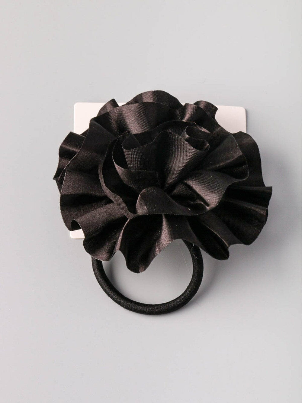 FASHION BLACK RUFFLE HAIR CLIPS WITH SCRUNCHIES