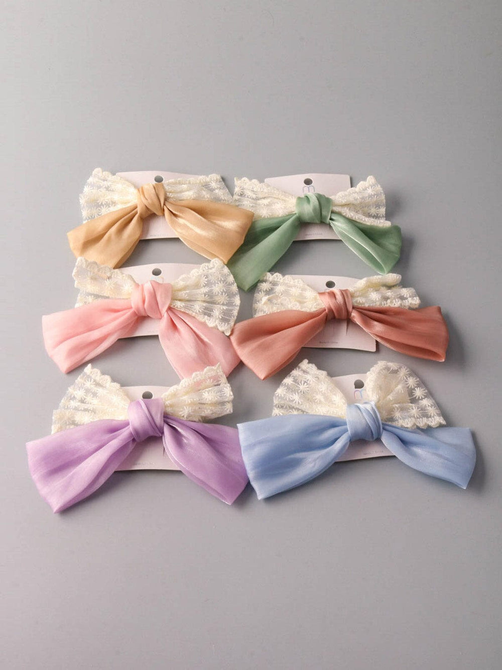 ASSORTED COLORS BOW HAIR BARRETTE