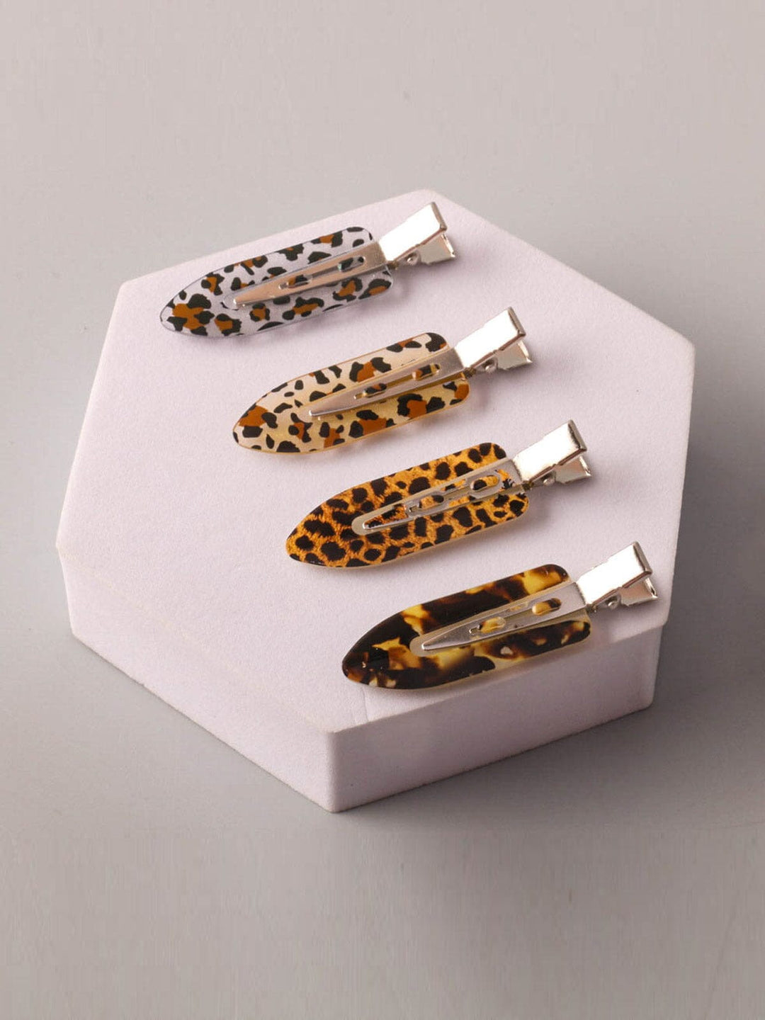 ASSORTED COLORS ANIMAL PRINT HAIR BARRETTE