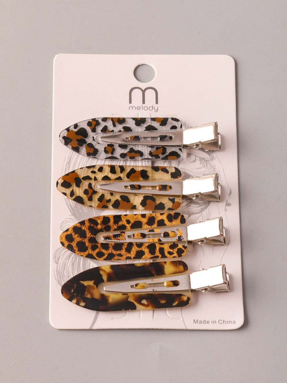 ASSORTED COLORS ANIMAL PRINT HAIR BARRETTE