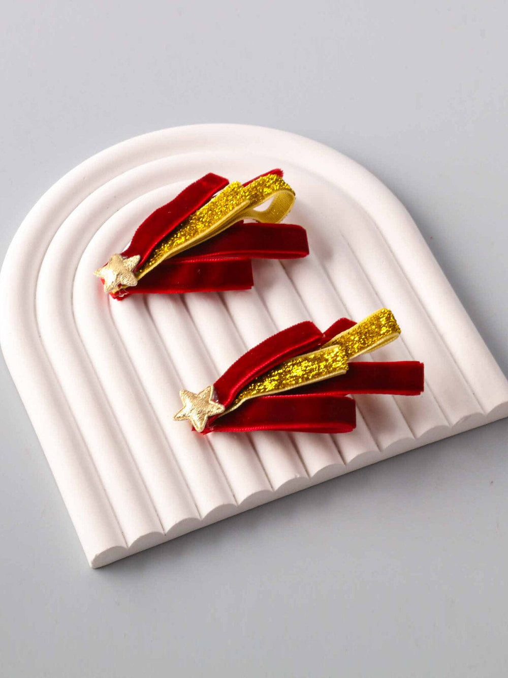 FASHION ASSORTED COLORS HOLIDAY 2PCS SET HAIR CLIPS
