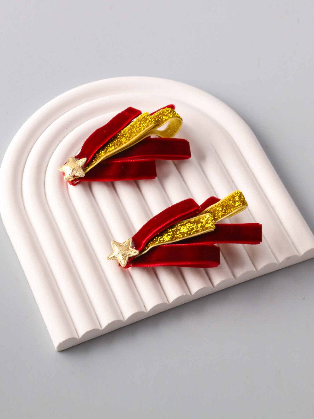 FASHION ASSORTED COLORS HOLIDAY 2PCS SET HAIR CLIPS
