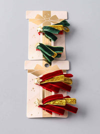 FASHION ASSORTED COLORS HOLIDAY 2PCS SET HAIR CLIPS
