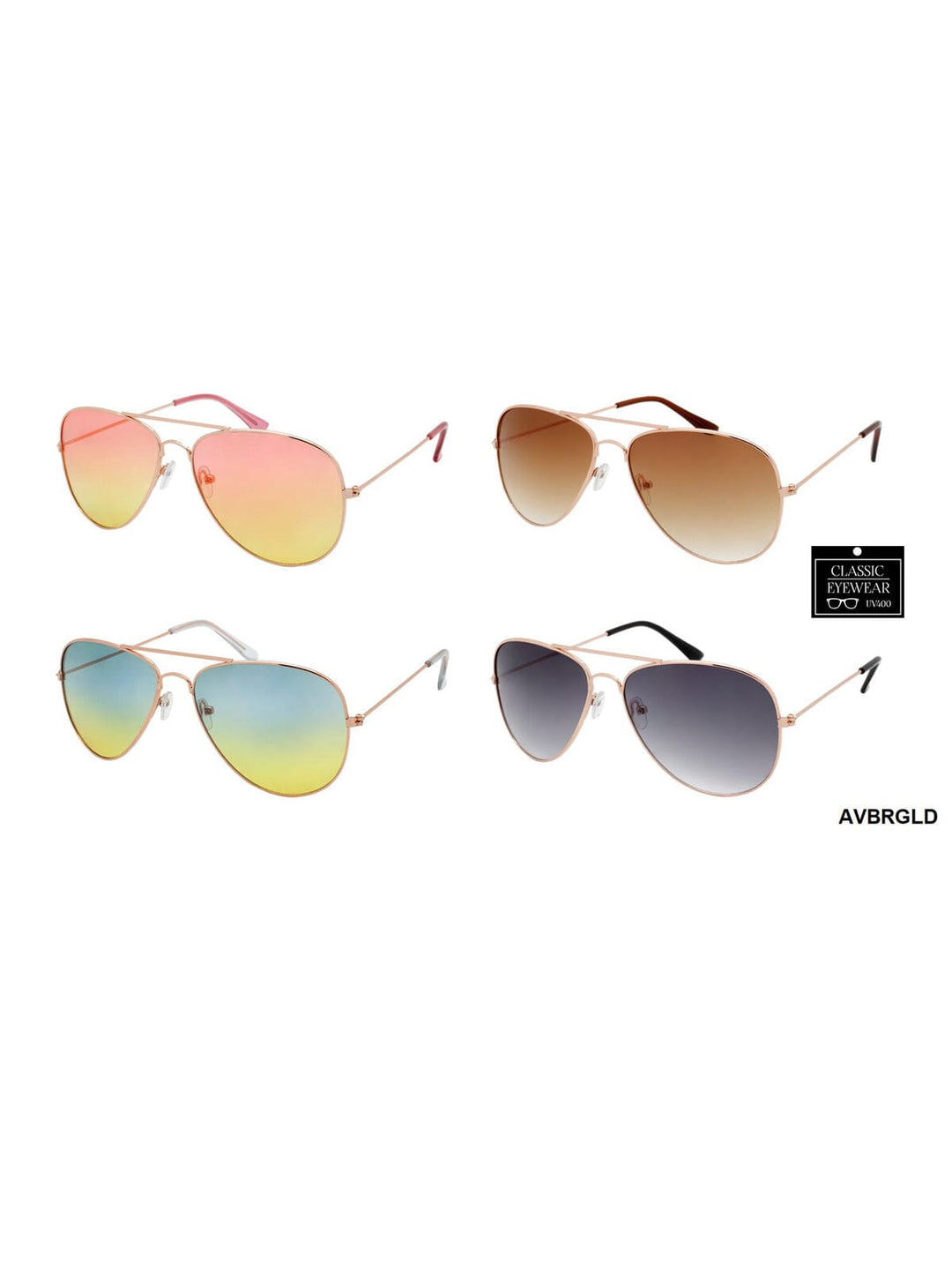 WOMEN'S CLASSIC EYEWEAR ASSORTED COLORS SUNGLASSES
